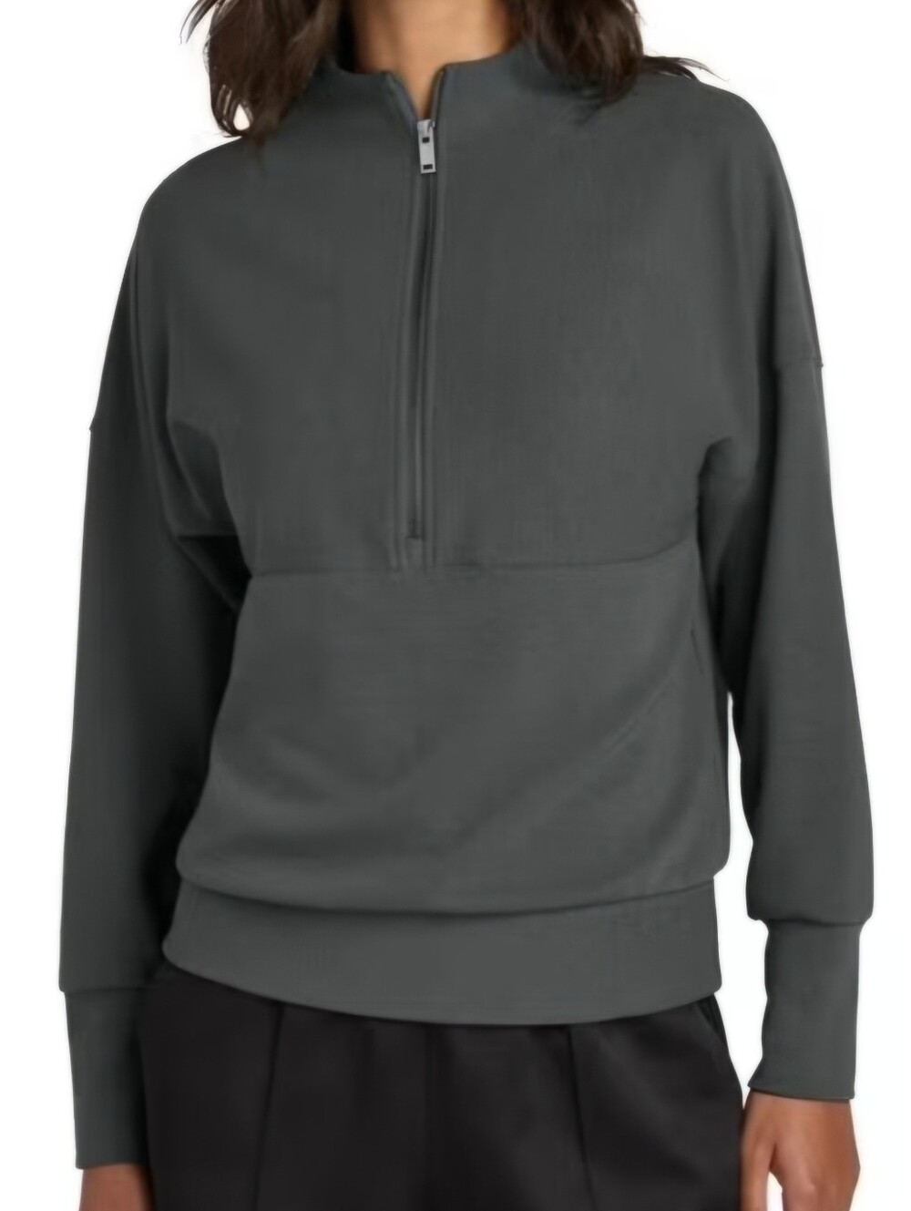 NWOT - Women's Charcoal Quarter-Zip Pullover